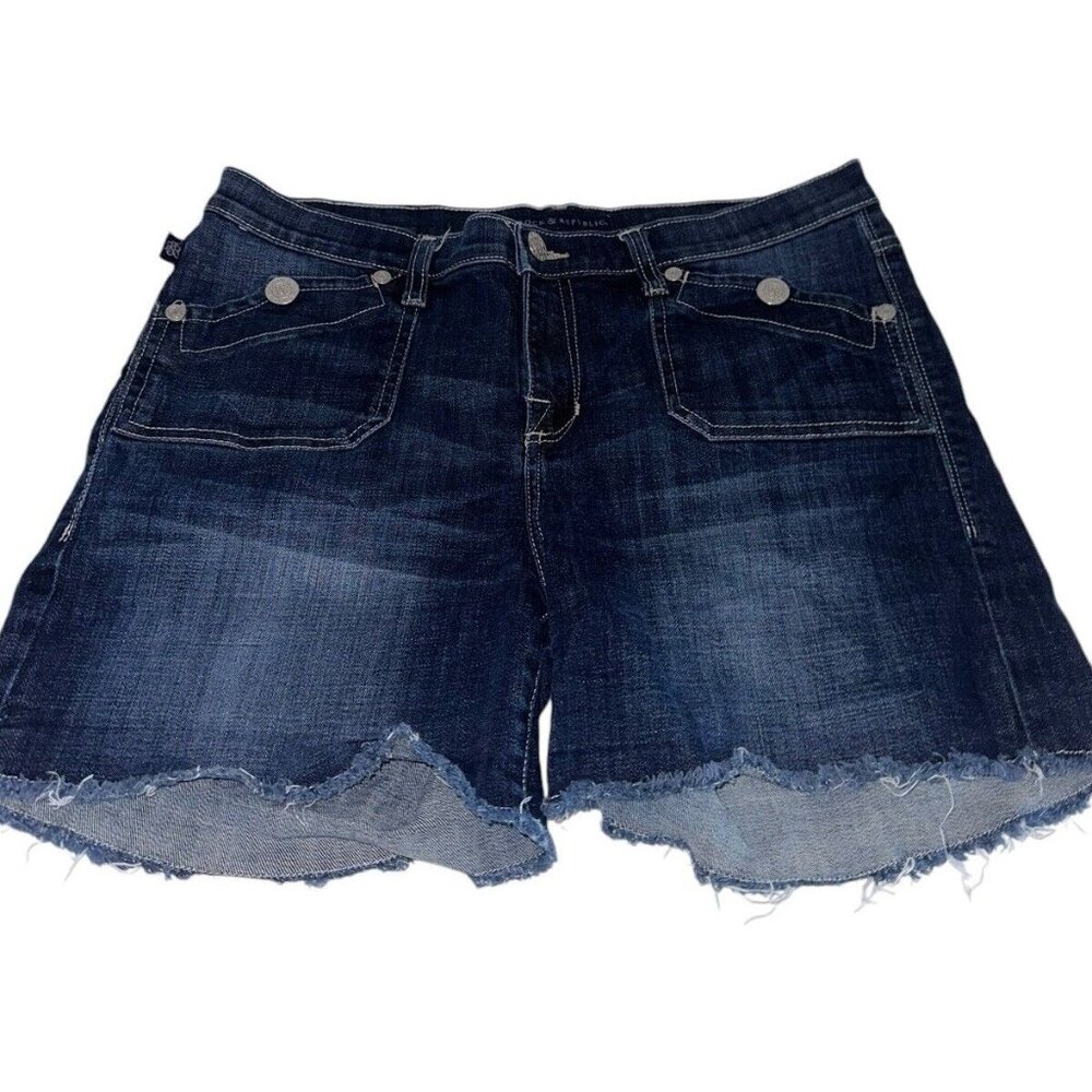 Rock & Republic Shorts Cut Off Look Stinger Mid-Rise  Size 12 Jean Shorts